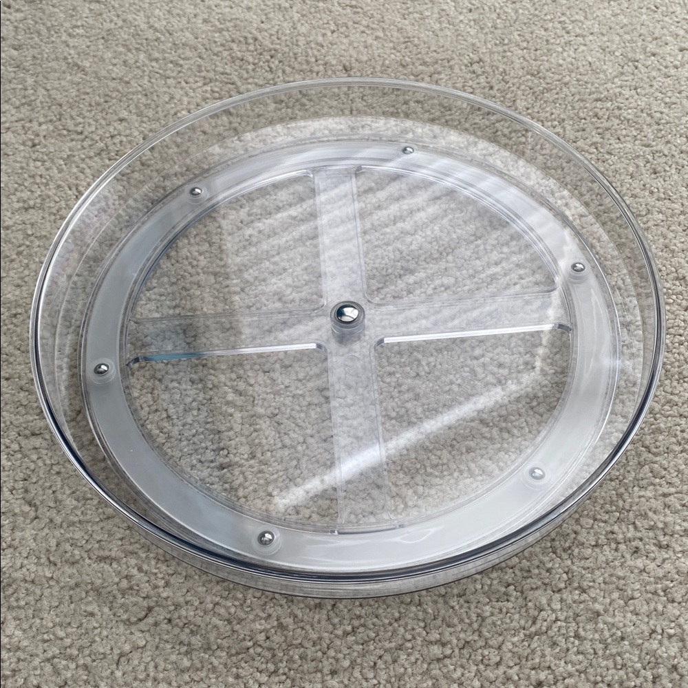 The Home Edit clear Turntable or Lazy Susan in new condition.